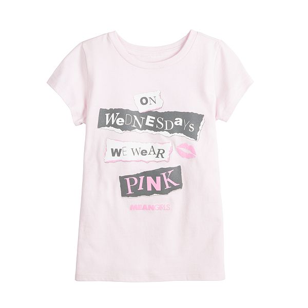 Girls 7-16 Mean Girls On Wednesday's We Wear Pink Graphic Tee