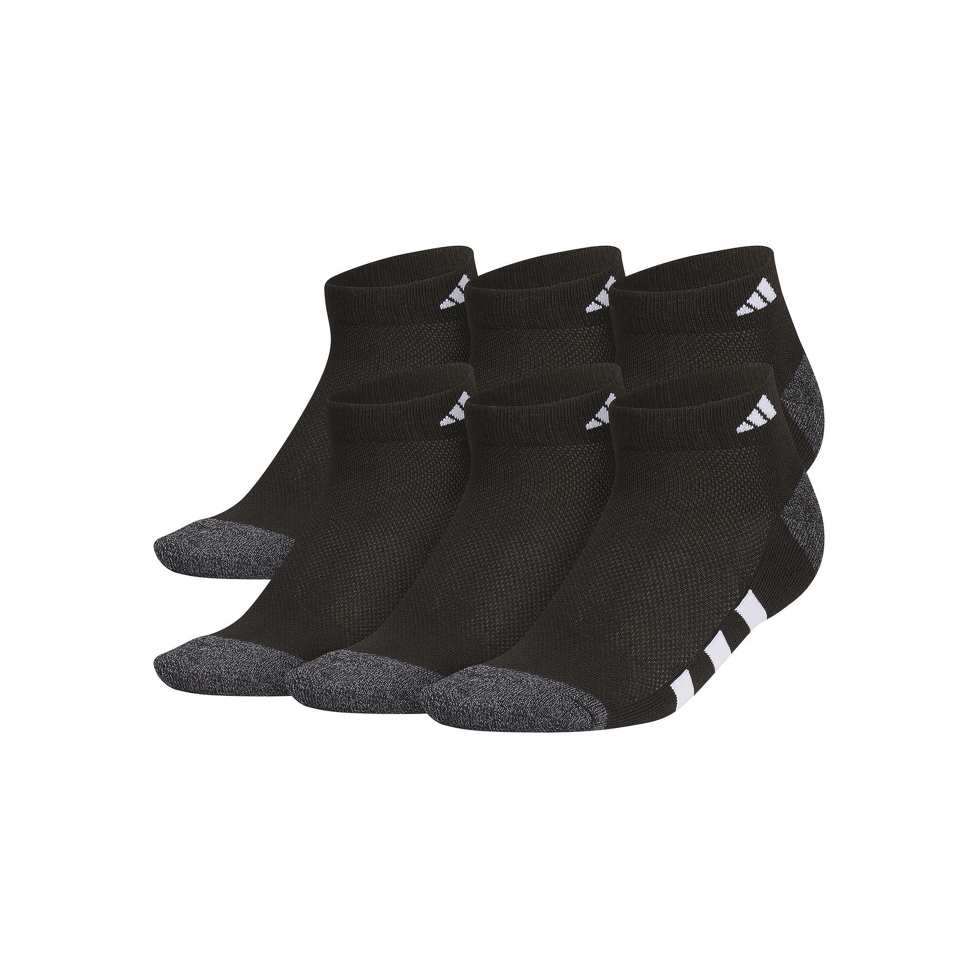 Boys adidas 6-Pk. Low-Cut Socks, Boys, Size: 9-11, Black