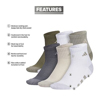 Boys adidas 6-Pk. Quarter Socks