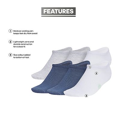 Boys adidas 6-Pack Superlite Classic No-Show Socks
