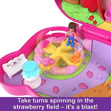 Polly Pocket Straw-Beary Patch Dolls And Playset Travel Toy