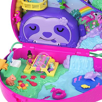 Polly Pocket Sloth Family 2-in-1 Purse Compact Doll And Playset Toy