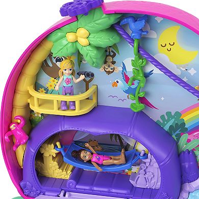 Polly Pocket Sloth Family 2-in-1 Purse Compact Doll And Playset Toy