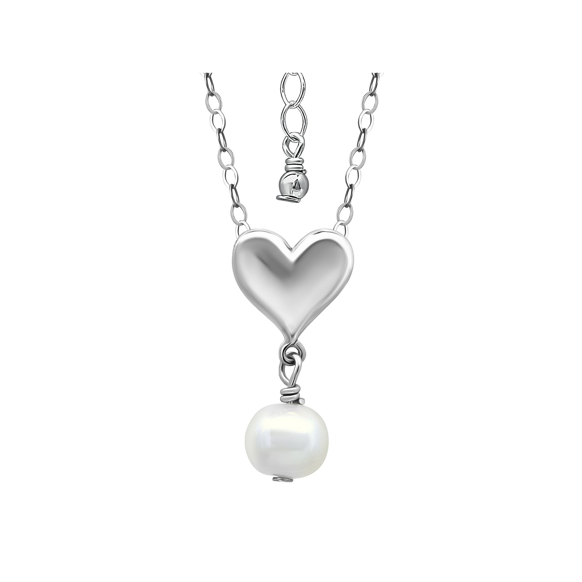Aleure Precioso 18k Gold Over Silver 7 mm Round Freshwater Pearl Drop on Po