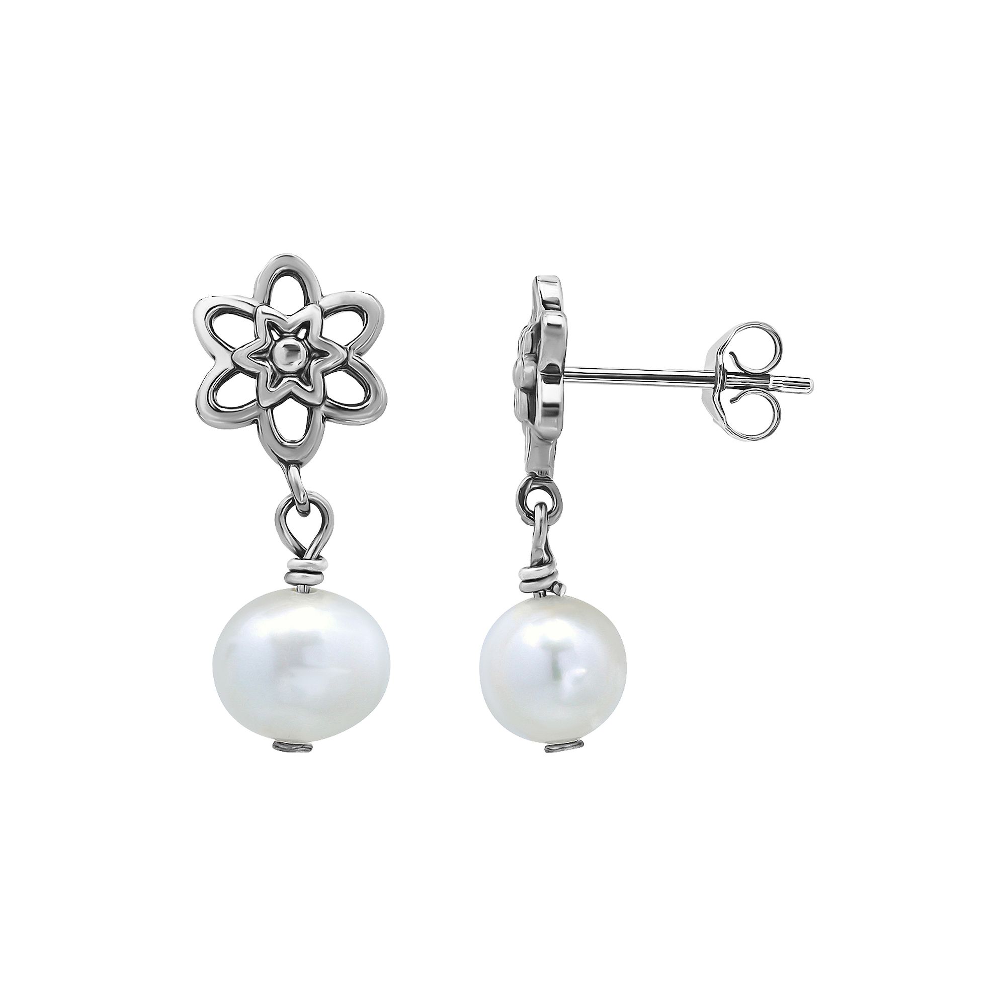Aleure Precioso Sterling Silver Freshwater Cultured Pearl Drop Celestial Po
