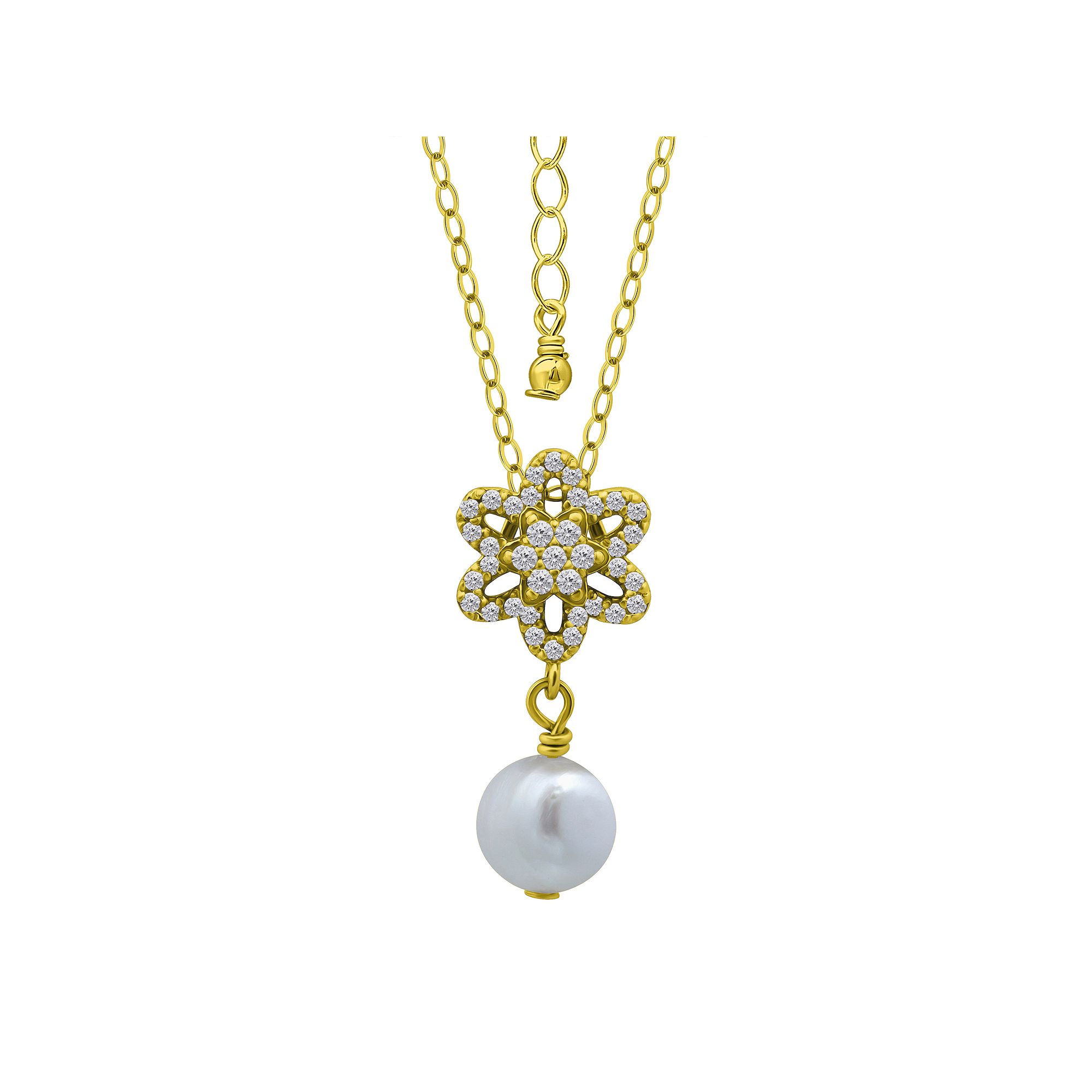 Aleure Precioso Sterling Silver Freshwater Cultured Pearl Drop Celestial Pe