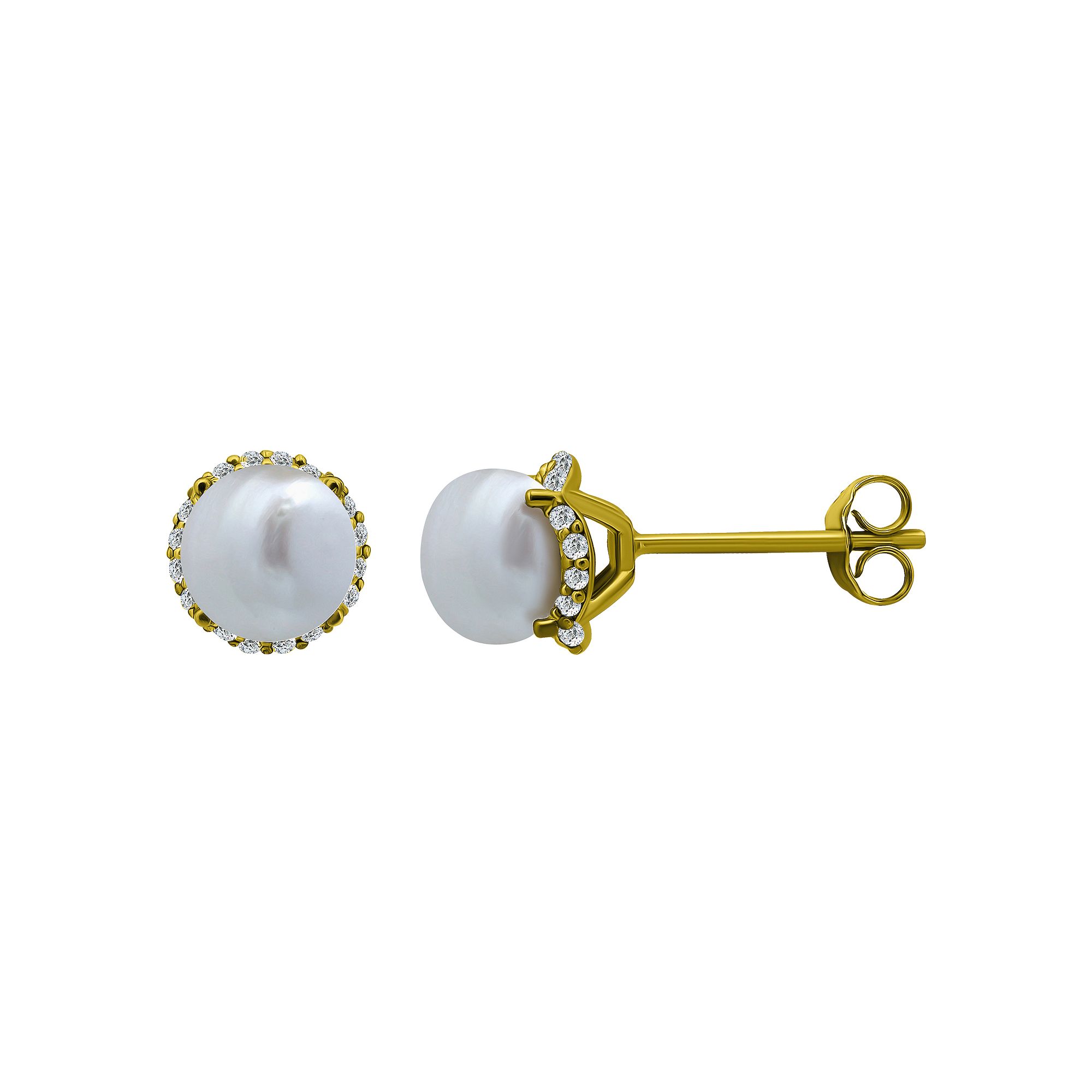 Aleure Precioso Sterling Silver Freshwater Cultured Pearl & Cubic Zirconia 
