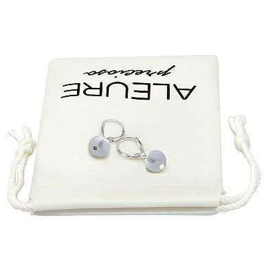 Aleure Precioso Sterling Silver Freshwater Cultured Pearl Drop Earrings