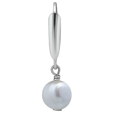 Aleure Precioso Sterling Silver Freshwater Cultured Pearl Drop Earrings