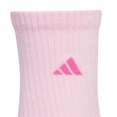 Girl's adidas 6-Pack Athletic Cushioned Crew Socks