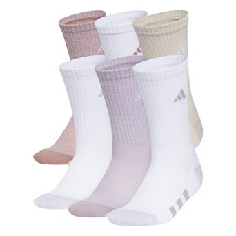 Girl's adidas 6-Pack Athletic Cushioned Crew Socks