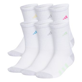 Girl's adidas 6-Pack Athletic Cushioned Crew Socks