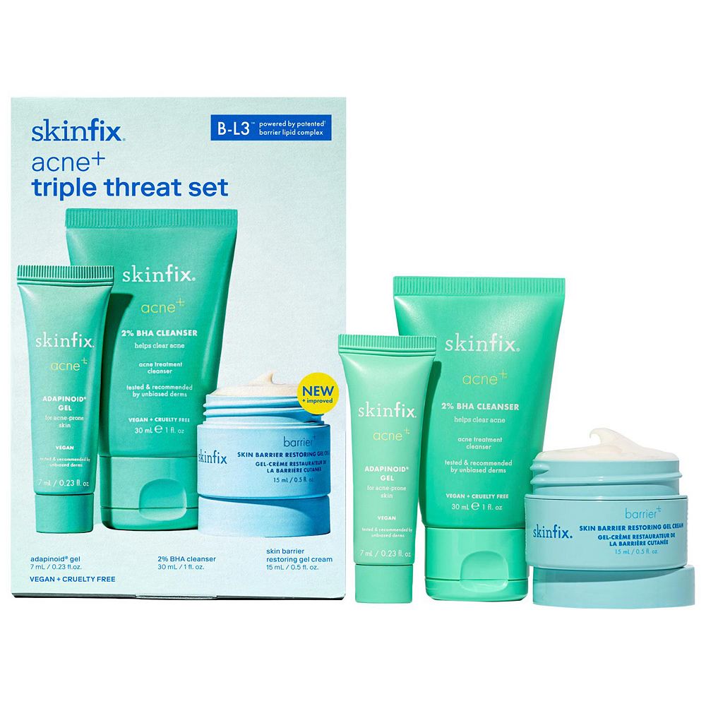Skinfix acne+ triple threat set with Salicylic Acid (BHA) +
