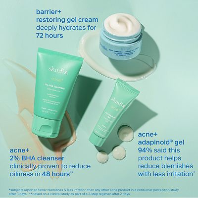 Skinfix acne+ triple threat set with Salicylic Acid (BHA) +