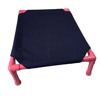 Truman + Teddy (Indigo) Easy-to-clean Handcrafted Elevated, Cot-Style Dog Bed 