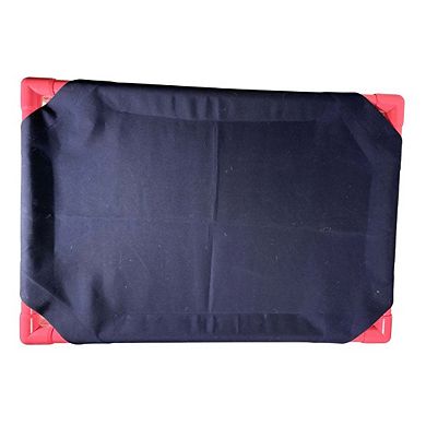 Truman + Teddy (Indigo) Easy-to-clean Handcrafted Elevated, Cot-Style Dog Bed 