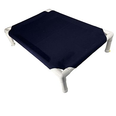 Truman + Teddy (Indigo) Easy-to-clean Handcrafted Elevated, Cot-Style Dog Bed 