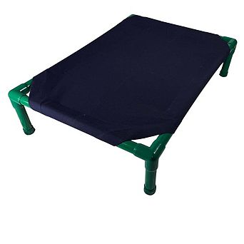 Truman + Teddy (Indigo) Easy-to-clean Handcrafted Elevated, Cot-Style Dog Bed