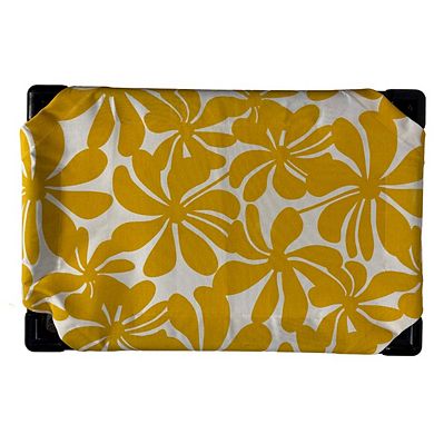 Truman + Teddy (Pinwheel) Easy-to-clean Handcrafted Elevated, Cot-Style Dog Bed 