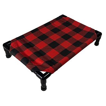 Truman + Teddy (Cabin Vibes) Easy-to-clean Handcrafted Elevated, Cot-Style Dog Bed
