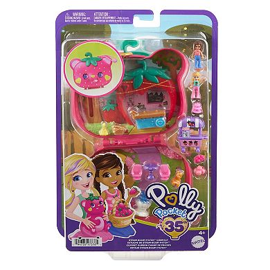 Polly Pocket Straw-Beary Patch Compact Dolls And Playset Toy