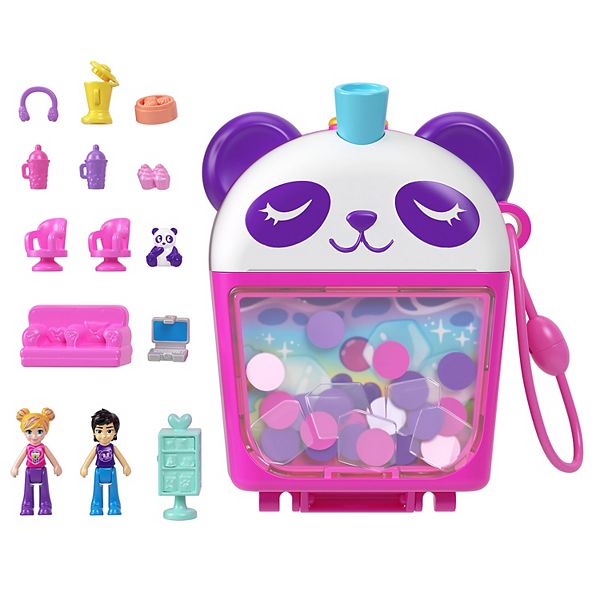 Polly Pocket Bubble Tea Panda Compact Dolls and Playset Toy - Wrld 24 5