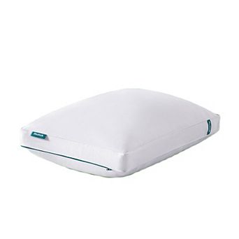 Downcle Single Pack Recycled Materials Goose Down Feather Gusseted Bed Pillow with Removable Cover