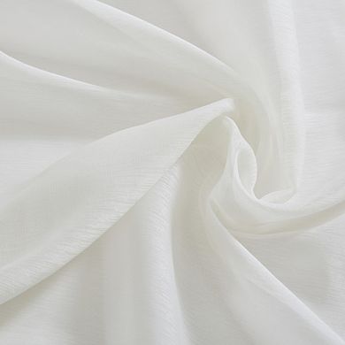 HLC.me Basics 2 Piece Semi Sheer Voile Window Curtain Drapes Grommet Top Panels - Set of 2 panels