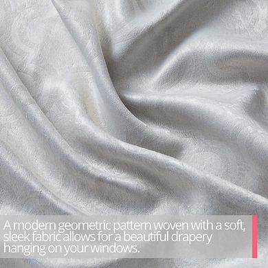 HLC.me Redmont Lattice Room Darkening Privacy Blackout Grommet Curtain Panels - Set of 2