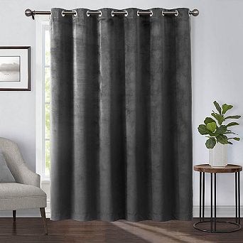 Heavyweight Wide Width 84 in Velvet Curtains Grommet Top (Single)