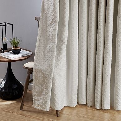 HLC.me Siena Geometric 100% Blackout Total Privacy Energy Efficiency Window Grommet Curtains - Pair