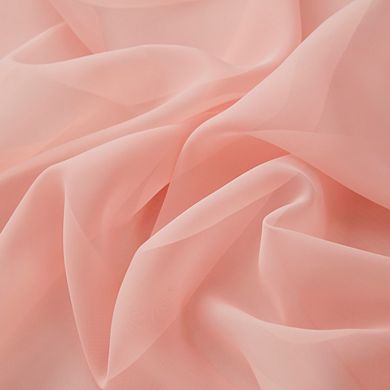 HLC.me Essentials Sheer Voile Window Treatment Rod Pocket Curtain Panels - Set of 2