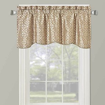 Halifax Lined Embroidered Window Valance 52"W x 19"L (Single)