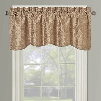 Halifax Lined Embroidered Window Valance 52"W x 19"L (Single)