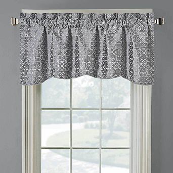 Halifax Lined Embroidered Window Valance 52"W x 19"L (Single)
