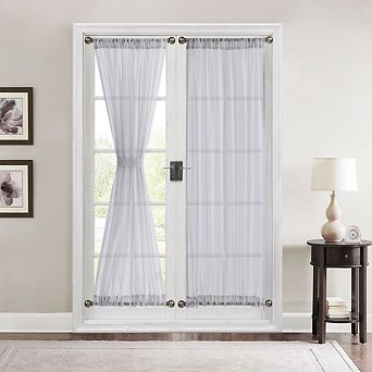 HLC.me Sheer French Door Curtains - Set of 2