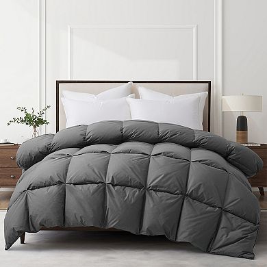 Unikome Luxurious 100% Soft Cotton White Goose Down Comforter, All Season Down Feather Duvet Insert