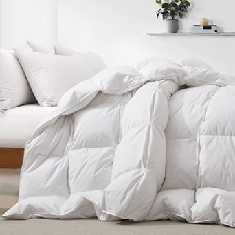 Unikome Luxurious 100% Soft Cotton White Goose Down Comforter, All Season Down Feather Duvet Insert