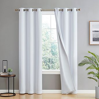 HLC.me Dakota 100% Blackout Grommet Curtain Panels - Set of 2