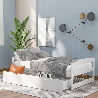 Merax Platform Bed With Two Drawers
