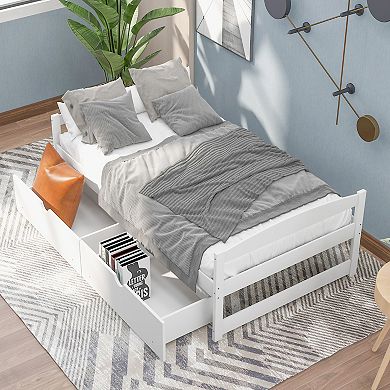Merax Platform Bed With Two Drawers