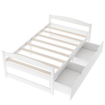 Merax Platform Bed With Two Drawers