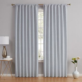 HLC.me Franklin Moroccan 100% Complete Blackout Back Tab Rod Pocket Curtain Bed Living Room, Pair