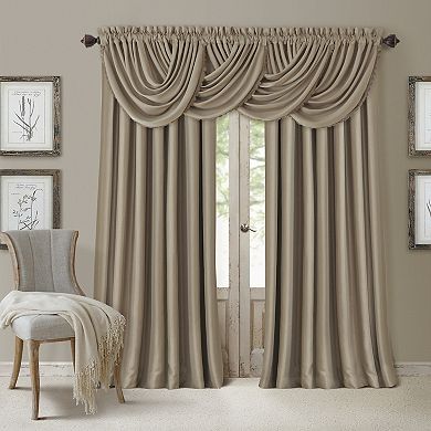 Elrene Home Fashions All Seasons Waterfall Window Valance, 52"x36"