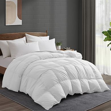 Unikome 360TC All Season White Goose Down and Feather Fiber Comforter