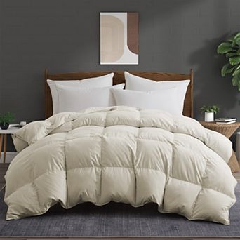 Unikome 360TC All Season White Goose Down and Feather Fiber Comforter