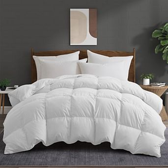 Unikome 360TC All Season White Goose Down and Feather Fiber Comforter