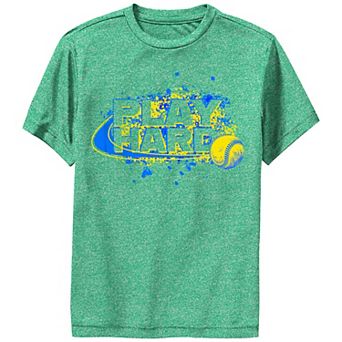 Boys Baseball Play Hard Graphic Tee