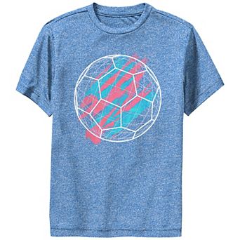Boys 6-20 Soccer Ball Lines Graphic Tee