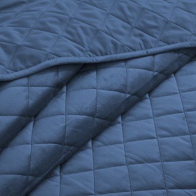 Unikome Ultra Soft Velet Quilted Down Alternative Comforter Set with Shams
